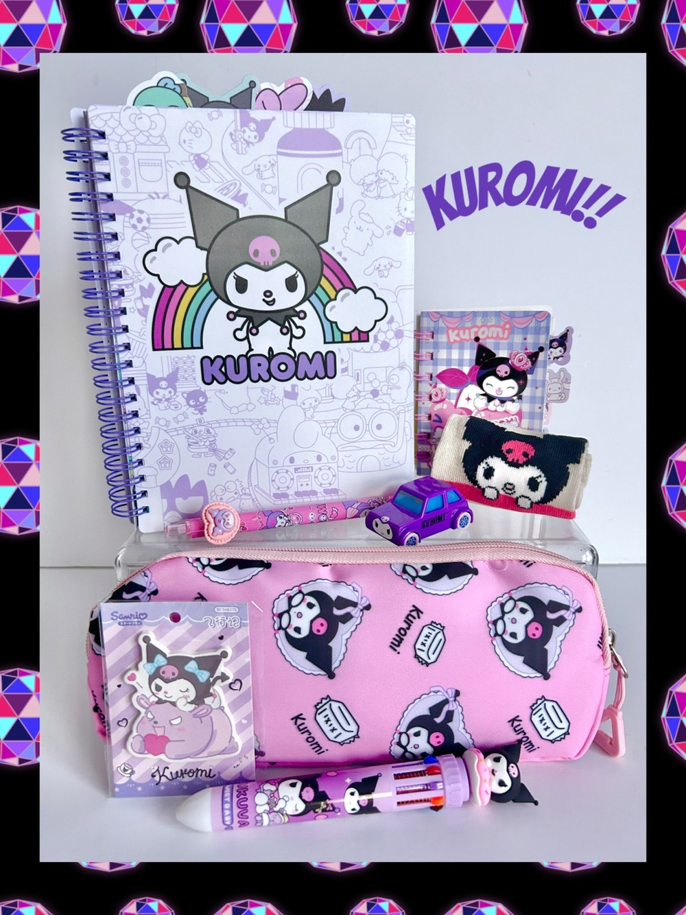 💜Kuromi Adorable 8-Piece Journal Bundle!